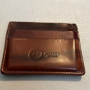 Marble brown mens card holder from Ashland Leather.